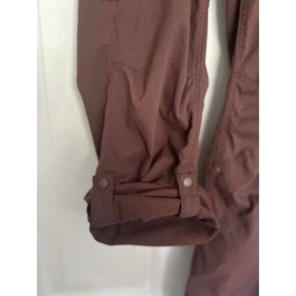 Prana Women’s Halle Pant Brown Size 6 Roll Tab Convertible Nylon - Picture 5 of 10